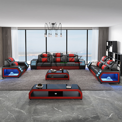 Home Divano Componibile Led in Tessuto per Camera Familiare