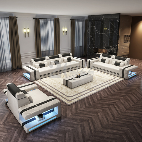 Divano da salotto bianco piccolo per home theater