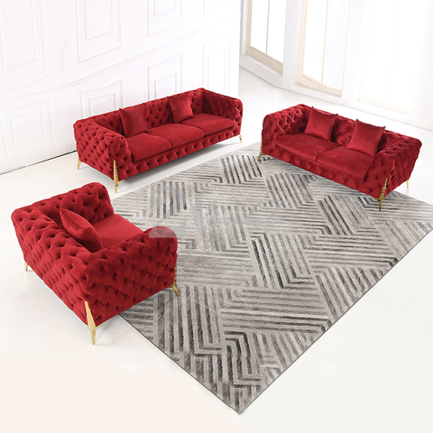 Divano in tessuto Chesterfield vintage Heather
