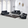 Mobili per la casa Set divano in pelle nera per soggiorno