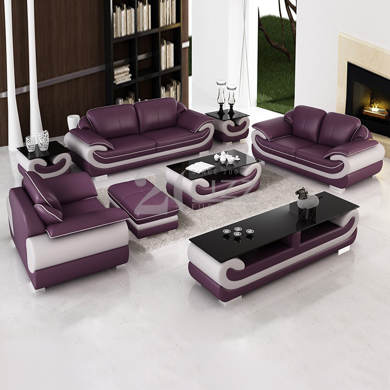 Divano da soggiorno in pelle con mobili moderni di fascia alta