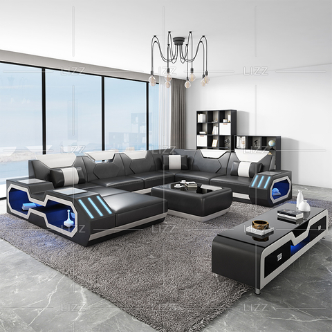 Divano Componibile a Led Moderno di Ultimo Design con Chaise