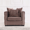 Comodo divano moderno in tessuto Chesterfield