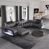 Elegante divano componibile a led trapuntato per spazi ristretti