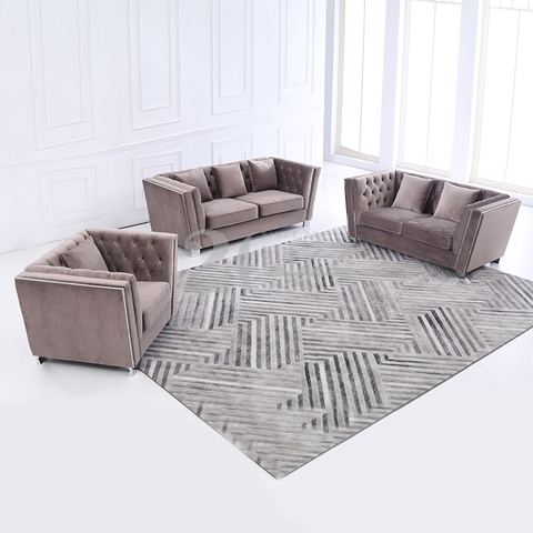 Divano oversize in tessuto di velluto Chesterfield